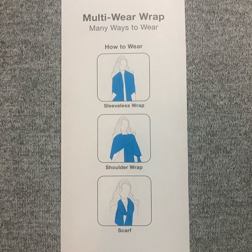 Women's Gray Multi Wear Wrap - Picture 7 of 7
